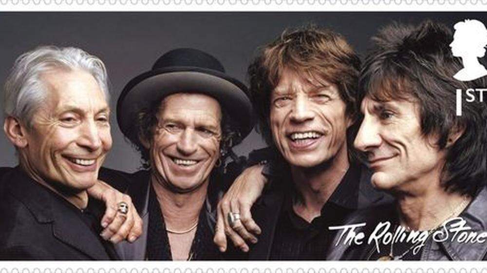 Eine der Briefmarken zu Ehren der Rolling Stones