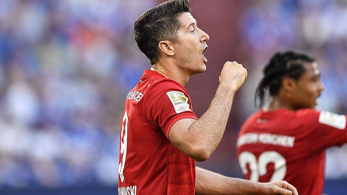 Robert Lewandowski traf gleich drei Mal für die Bayern