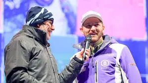 Linus Straßer bei der Startnummernauslosung in Kranjska Gora