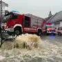 Überflutete Straßen gab es auch in Pöllau