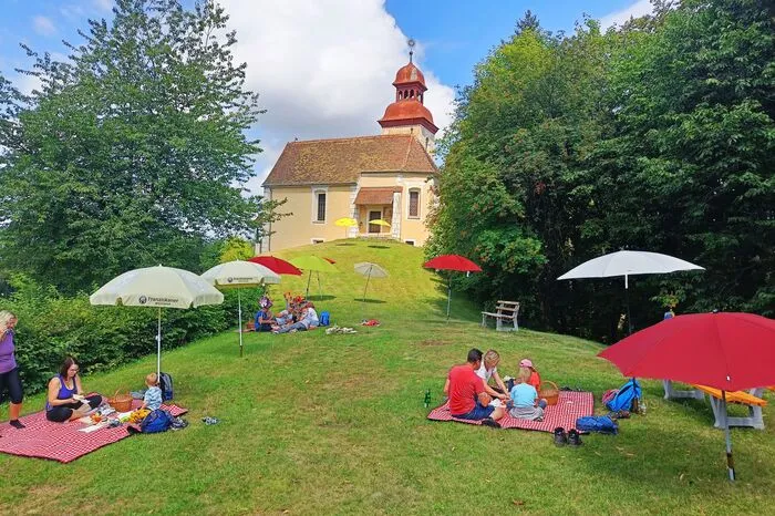 Beim Gasthof Johannesmesner erwartete die Besucher ein Familienpicknick.