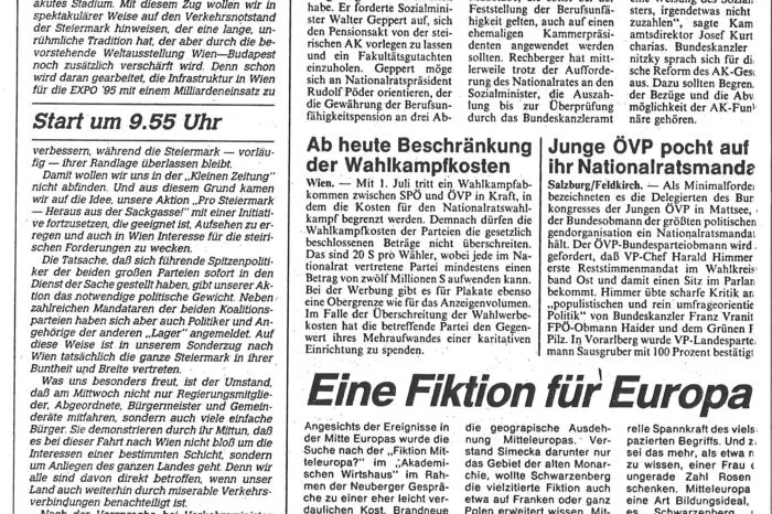 Der damalige Chefredakteur Fritz Csoklich zählte zu den wichtigsten publizistischen Speerspitzen der Initiative - auch in den Jahren nach 1990 positionierte er die Kleine Zeitung als wichtige Fürsprecherin für den Bahnausbau in der Steiermark.