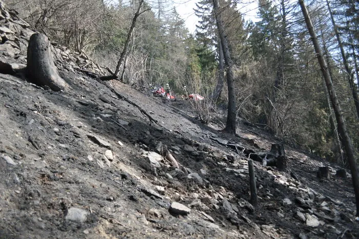 Der Brand war Dienstagnachmittag durch Funkenflug eines bremsenden Zuges an der Tauernbahn ausgelöst worden.