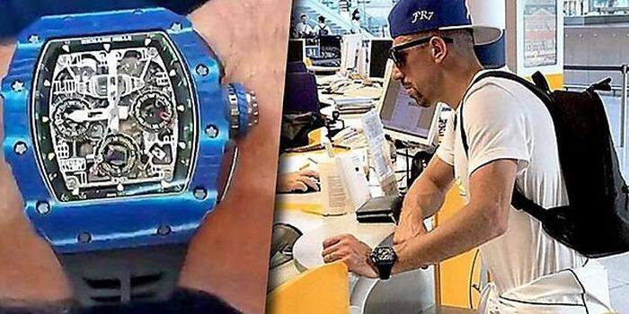 Ebenfalls ein teurer Spaß: Die Uhr von Franck Ribery