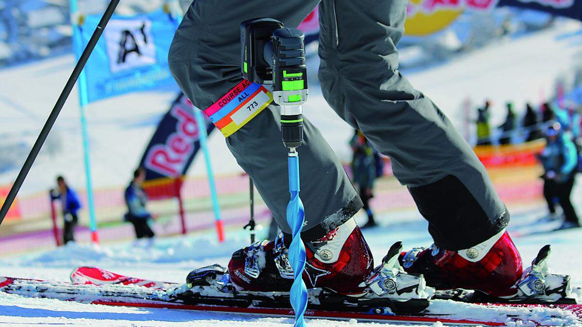 Der Alu Speed Bohrer kommt bei Skirennen zum Einsatz