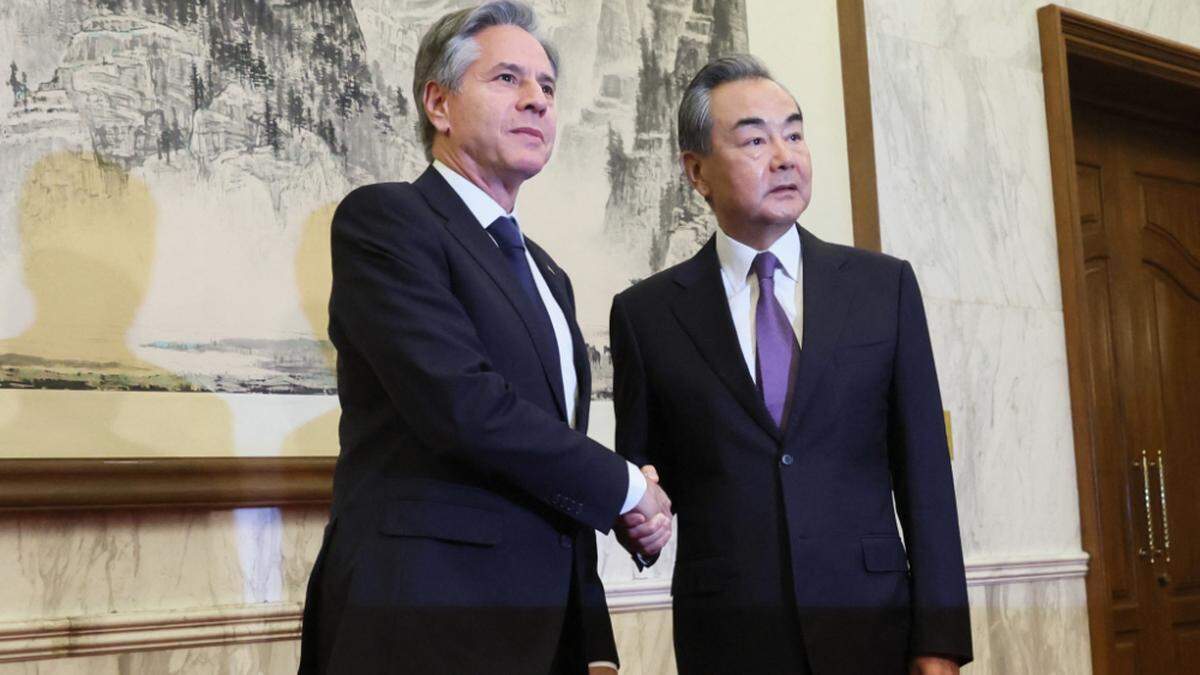 US-Außenminister Antony Blinken mit dem höchsten chinesischen Außenpolitiker Wang Yi 