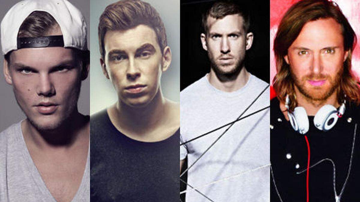 Die "Big Four" Avicii, Hardwell, Harris und Guetta