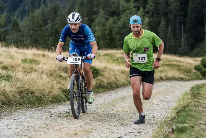 Radeln und laufen stand beim Bergduathlon auf dem Programm
