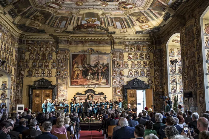 Das Doppelsextett Kammerchor Klagenfurt Wörthersee umrahmte den Festakt musikalisch.
