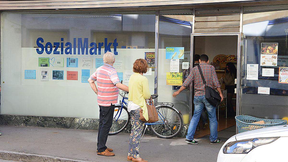 Hier im Soma-Markt in Villach wird ab kommender Woche noch mehr geholfen: der Verein &quot;villach.will helfen&quot; zieht hier ein