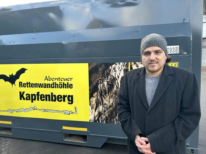 Michael Lebernegg (30) ist Obmann der Rettenwandhöhle Kapfenberg