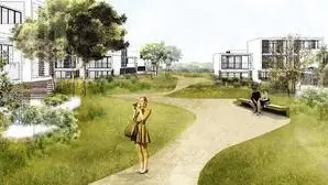 Rendering des Stadtviertels