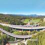 Dieser Abschnitt der Südautobahn beim Knoten Klagenfurt-West wird für die nächsten zwei Jahre zur Großbaustelle 	