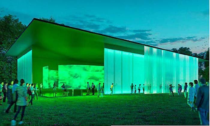 Mobiler Pavillon,für die Steiermarkschau, konzipiert vom Grazer Designer Alexander Kada