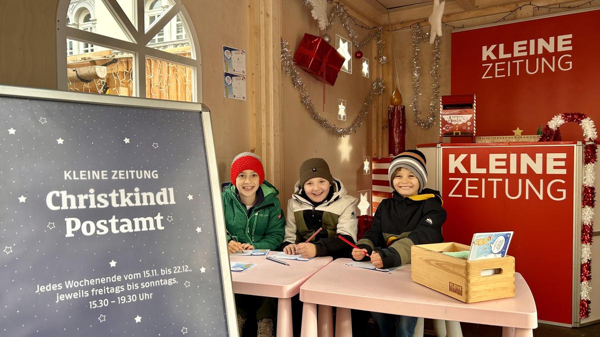 Im Christkindlpostamt der Kleinen Zeitung können Briefe ans Christkind verschickt werden