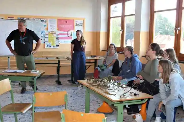 Bernd Wieser, Katharina Putz und Lissi Ofner bei ihrem Vortrag