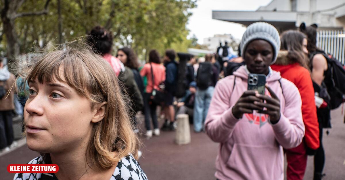 Greta Thunberg mischt bei den Schülerprotesten in Frankreich mit