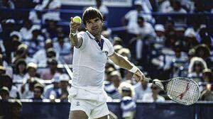 Jimmy Connors bei den US Open 1989, die Boris Becker letztlich gewann