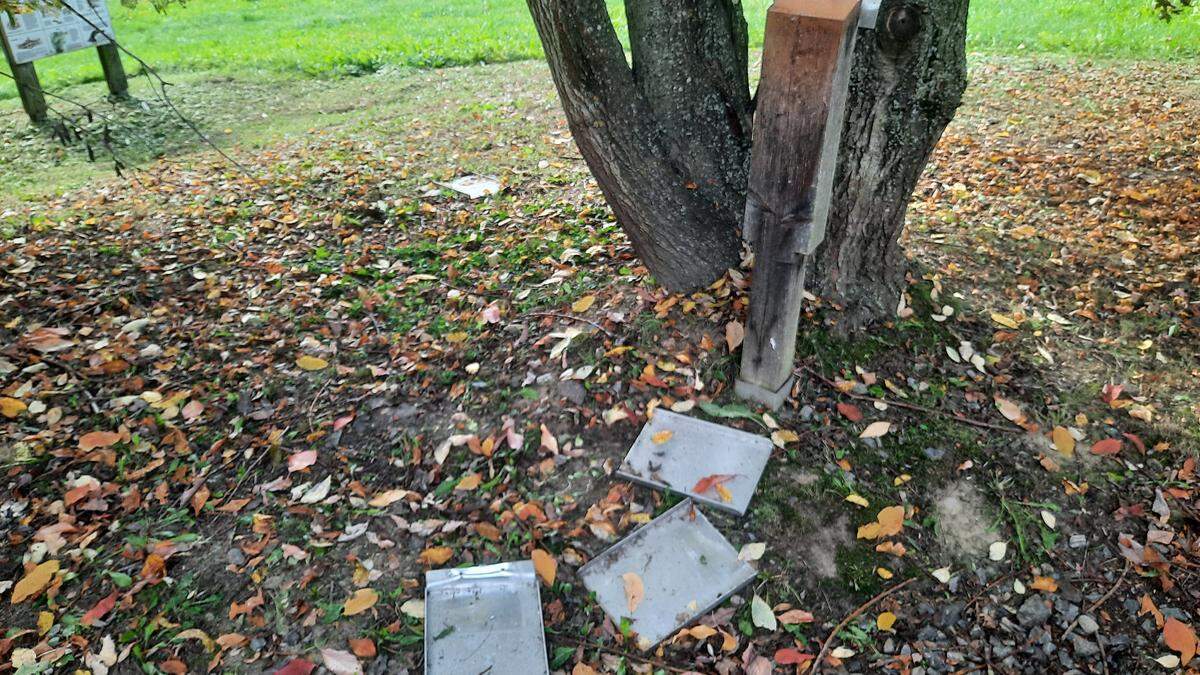 Am Rastplatz hinterließen die Vandalen eine Spur der Verwüstung