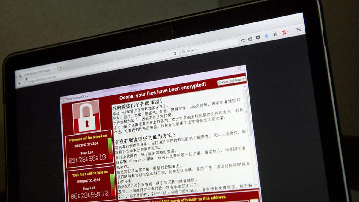 Hunderttausende Computer wurden durch die Schadsoftware &quot;WannaCry&quot; blockiert.