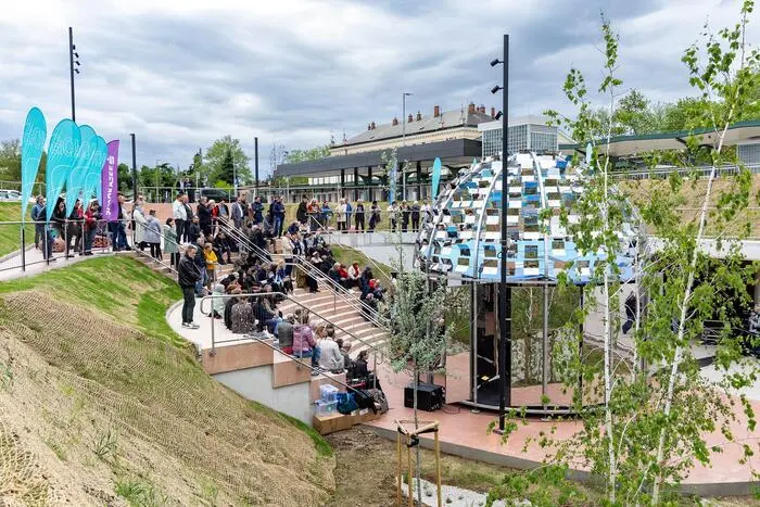 Die Bachmann-Kuppel, hier im Rahmen der Europäischen Kulturhauptstadt Nova Goricia/Gorizia