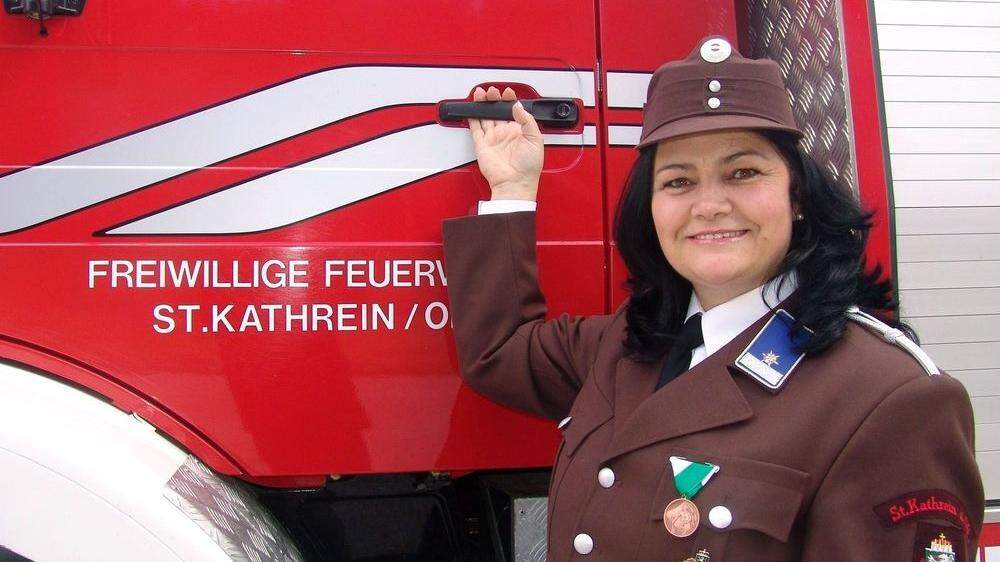 Lucia Steinbauer, Kommandantin der Feuerwehr St. Kathrein/Offenegg, 