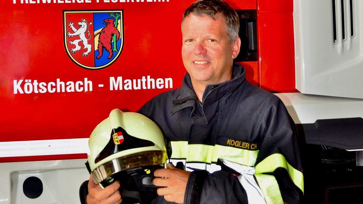 Bravorös leitete Christian Kogler den Brandeinsatz beim Großbrand Gailer in Kötschach.