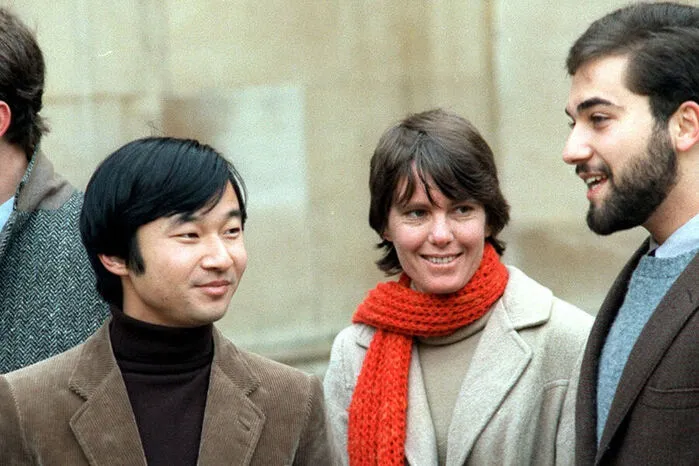Naruhito mit Studienkollegen am Merto College in Oxford, England anno 1983