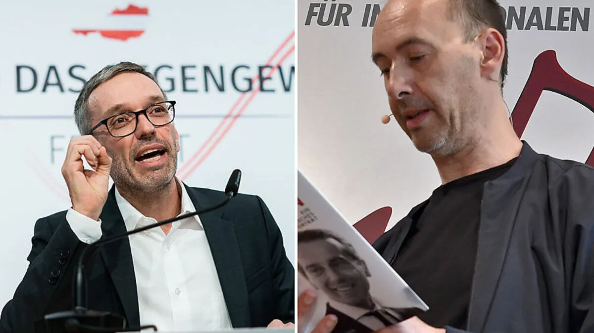 Herbert Kickl und Robert Misik