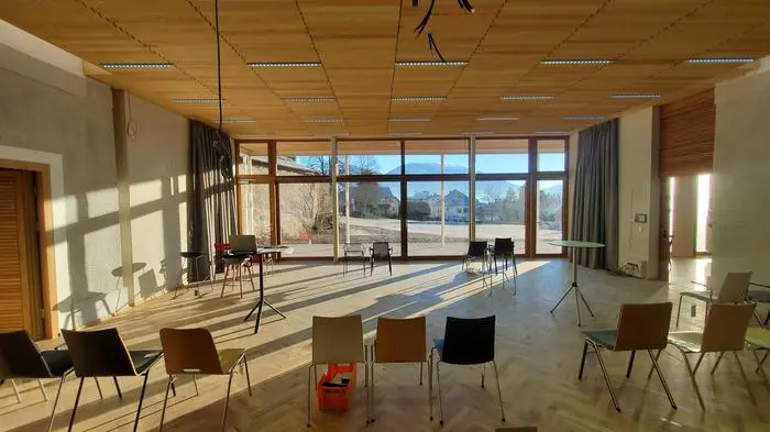 Ein Blick in den neuen Fest- und Veranstaltungssaal, der gemietet werden kann