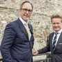 Timo Springer, Präsident der Industriellenvereinigung in Kärnten, und Georg Knill, Präsident der Industriellenvereinigug auf Bundesebene