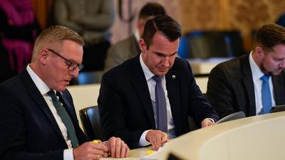Mario Kunasek und Stefan Hermann im Landtag