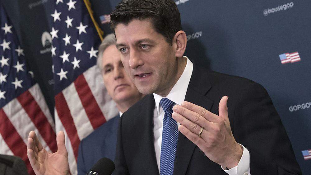 Die Republikaner, hier Paul Ryan, kämpfen gegen Obamas Reformen