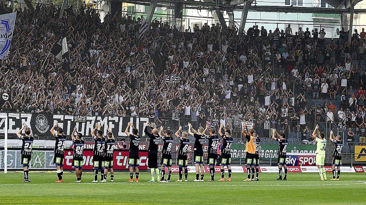 Der SK Sturm spielte in der abgelaufenen Saison durchschnittlich vor 10.531 Zuschauern