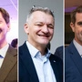 Personalstadtrat Manfred Eber (Mi.), Ulfried Hainzl (li.) und Bernd Stockinger (re.)