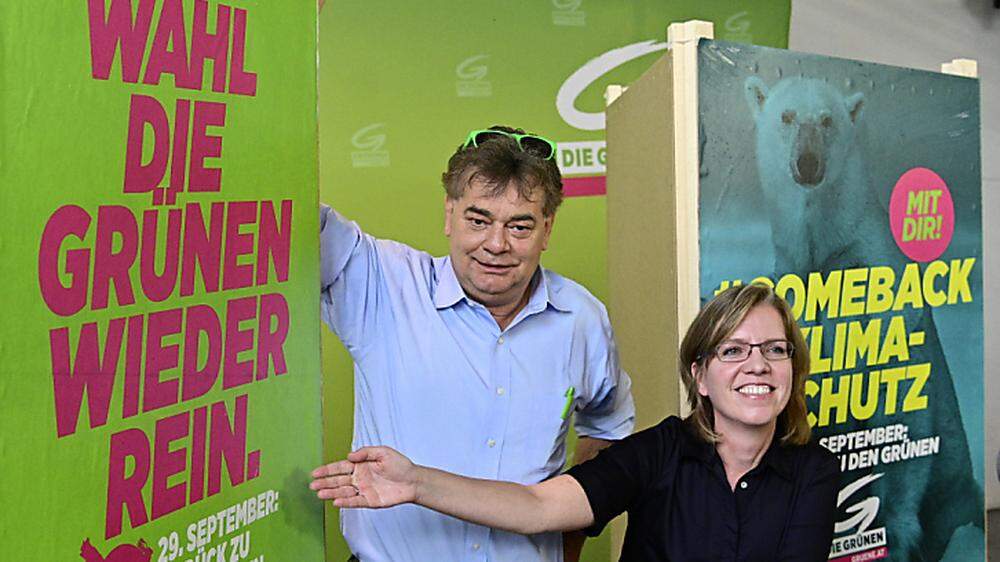 Wollen wieder rein ins Parlament: Die Grünen mit Werner Kogler und Leonore Gewessler