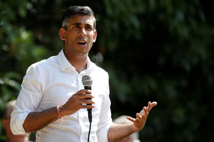 Rishi Sunak, candidate to become Britain's next prime minister and Conservative party leader, attends a campaign event in Tunbridge Wells, Kent, on July 29, 2022. - The Conservative leadership election result will be announced on September 5. (Photo by PETER NICHOLLS / POOL / AFP)