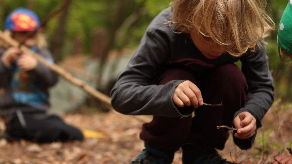 Im klassischen Waldkindergarten verbringen Kinder den ganzen Tag im Freien