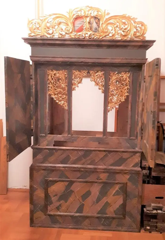 Der Orgelkasten, wie er noch erhalten war 