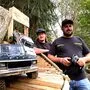 Stefan Baumegger und Thomas Pichler mit ihren Fahrzeugen auf der Strecke in Kleinsemmering