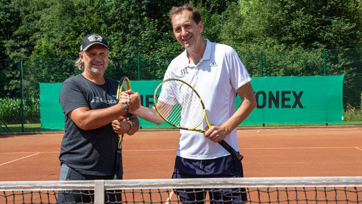 Odo Kada (TC Tenniscenter Leibnitz) und Wolfgang Klemencic (SVL Tennis) besiegeln die neue Kooperation