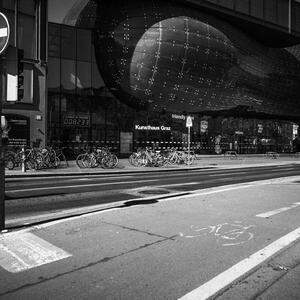 Graz während Corona  Schwarz-weiß Bilder einer leeren Stadt