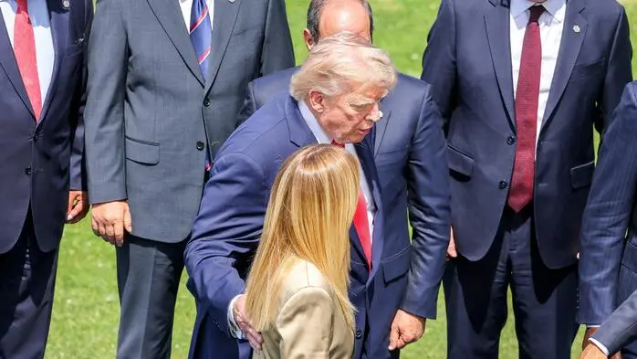 Giorgia Meloni und Donald Trump beim G7-Gipfel diese Woche in Frankreich