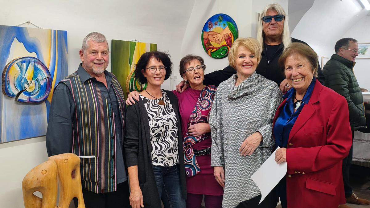 Von links: Hans Leitner, Marga Leitner, Christine Pantak, Andrea Winkelmeier, F.P. Hofbauer, Jolanda Athanasiadis