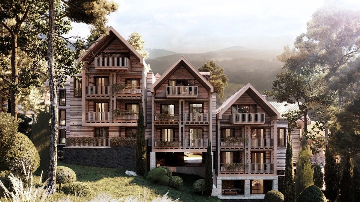 Plan der autarken Luxushäuser und Appartements in Tirol