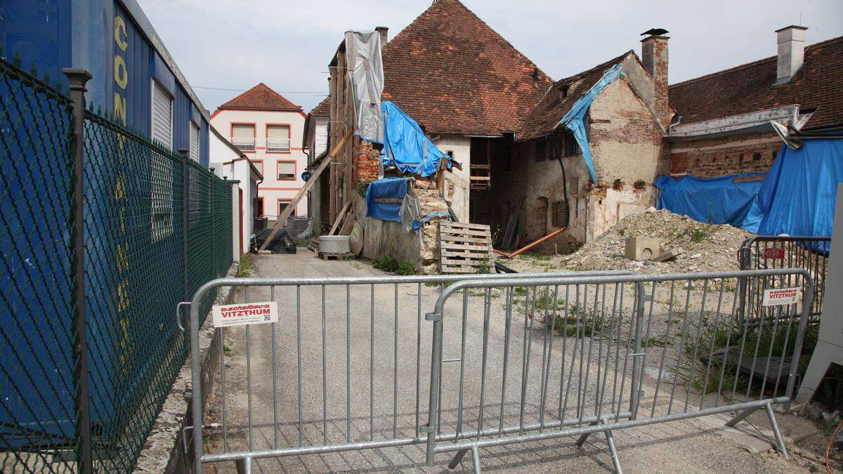 Seit dem Vorjahr ist die Baumkirchergasse in Pöllau gesperrt