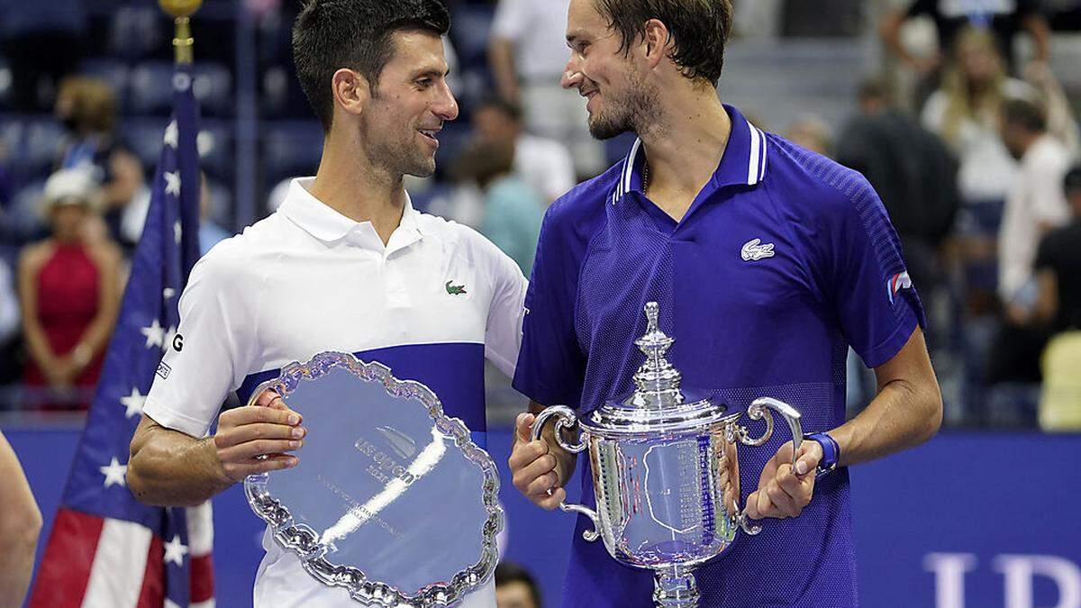 Novak Djokovic (links) verlor das US-Open-Finale gegen Daniil Medwedew