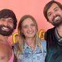 Julia Wastian mit Conchita (links) und Martin Zerza, beide ehemalige &quot;Starmania&quot;-Teilnehmer und Talkshow-Gastgeber