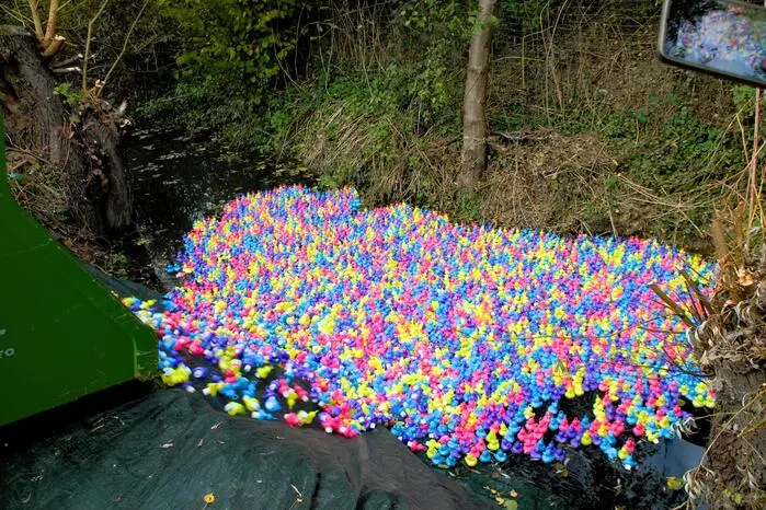 Beim Edi-Glieder-Stadion warteten sie in den Farben: Blau, rosa, violett und gelb,  auf ihren großen Auftritt. 