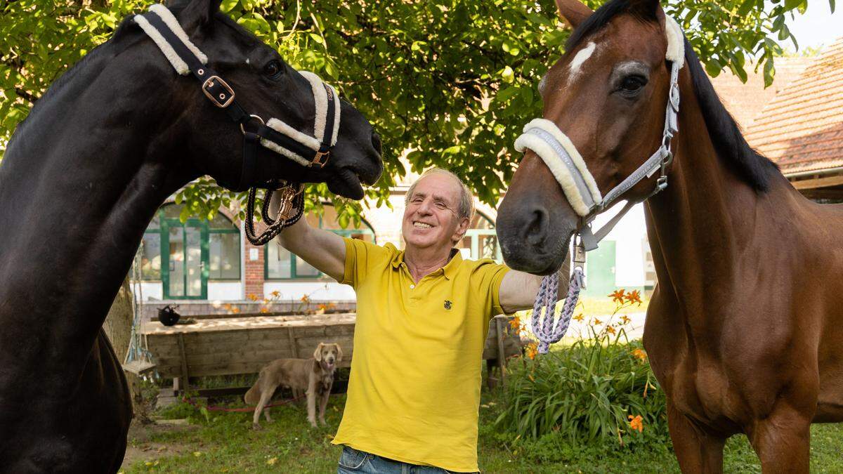 Mit der Pensionierung hat Langzeit-Küchenchef Zangerle auch Zeit, das Hobby von Frau und Tochter zu unterstützen - den Pferdesport